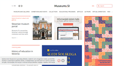 Desktop Screenshot of museums.si